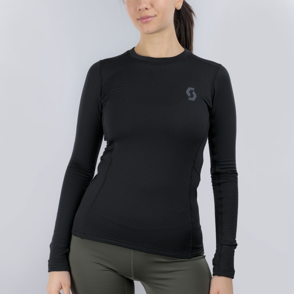 Women's Long Sleeve Shirts Trail Running SCOTT Endurance Athletic Shirt  Black 4227830001