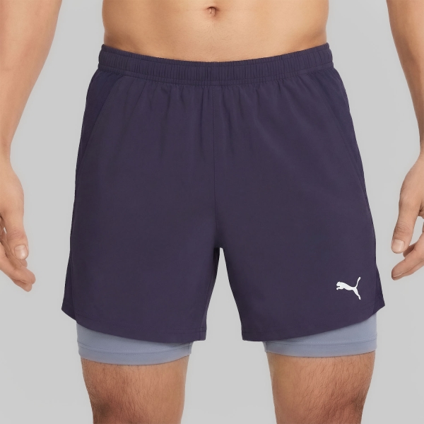 Men's Running Shorts Puma Velocity 2 in 1 5in Shorts  Deep Plum 52661164