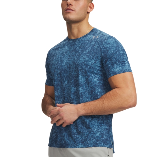 Men's Running T-Shirt Under Armour Velociti Pro Print TShirt  Wham Blue 60095070498
