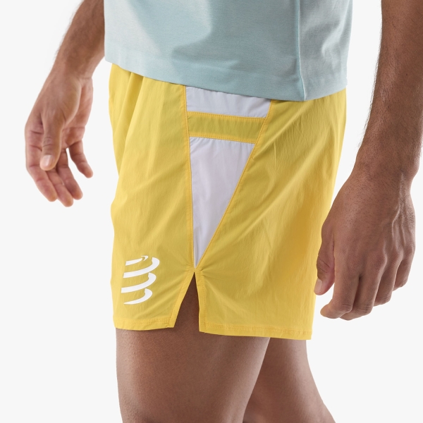 Compressport Performance 4.5in Shorts - Lemon/White