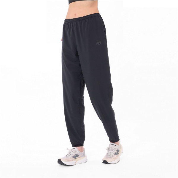 Women's Running Tights New Balance Run Essentials Pants  Black WB618578BK