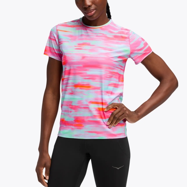 Women's Running T-Shirts Hoka Airolite TShirt  Pink Blurr 1175774PPNKB