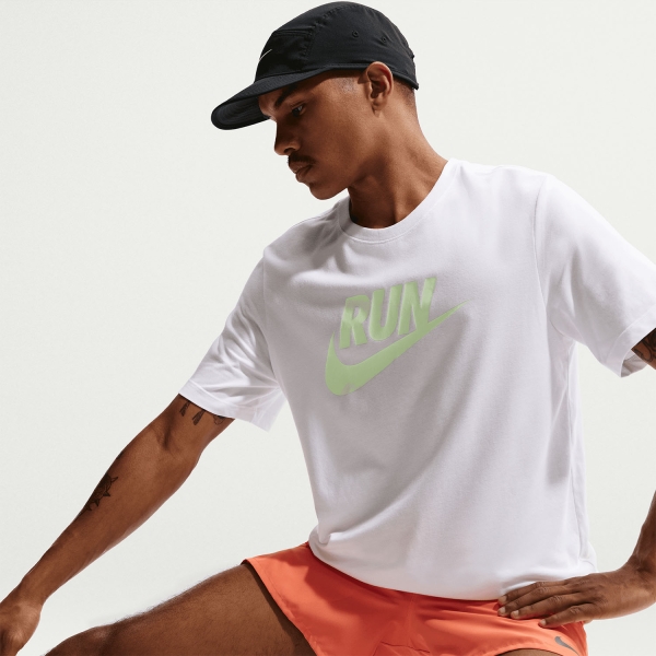 Nike Dri-FIT Swoosh T-Shirt - White/Barely Volt