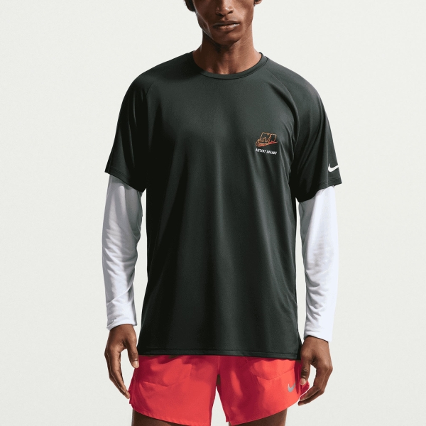 Men's Running T-Shirt Nike Stride Distant Dreams TShirt  Black Spruce IO0543317