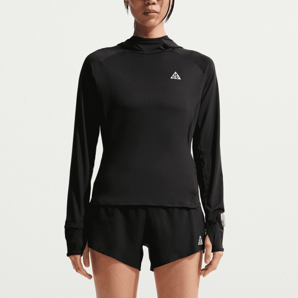 Women's Long Sleeve Shirts Trail Running Nike ACG DriFIT UV Shirt  Black/Summit White IO9755010