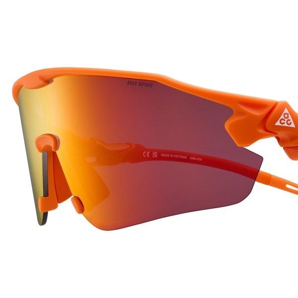 Nike ACG Vista Peak Sunglasses - Matte Safety Orange/Orange Mirror