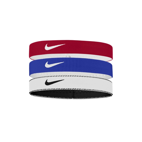 Headbands & Bandanas Nike Flex Wide x 3 Mini Hairbands  University Red/Game Royal/White N.101.1932.648.OS