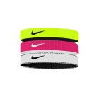 Nike Flex Wide x 3 Mini Hairbands - Volt/Vivid Pink/Black