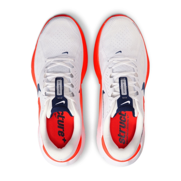 Nike Structure Plus - White/Midnight Navy/Bright Crimson