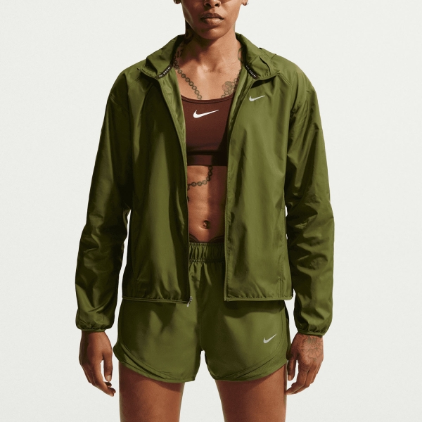 Women's Running Jacket Nike Tempo Repel Jacket  Olive Flak/Reflective Silver HV5769368