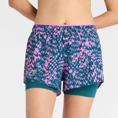 New Balance London Edition RC Printed 2 in 1 3in Shorts - Pink Heat