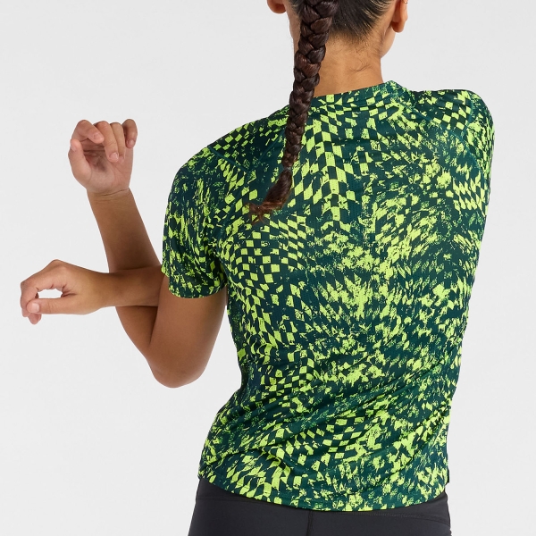 New Balance London Edition Athletics Printed Maglietta - Alkaline Green