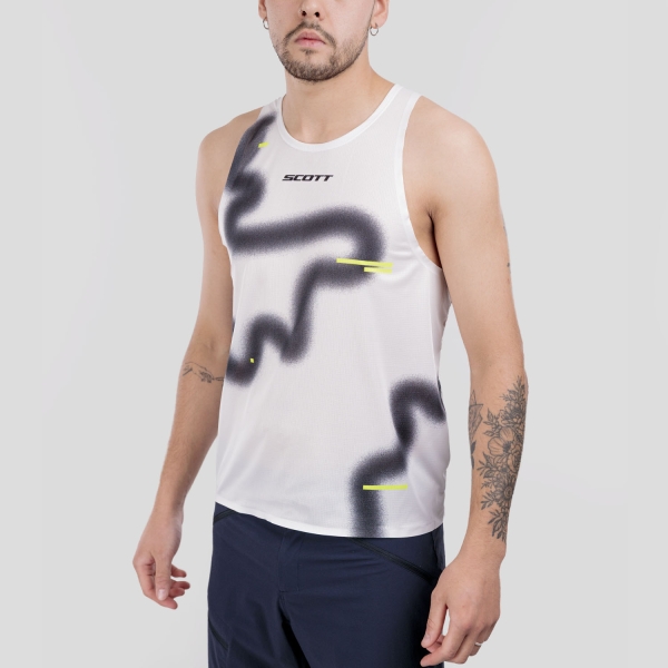 Men's Running Tank SCOTT RC Run Tank  White/Black 4227601035