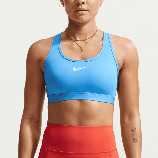 Nike Swoosh Sports Bra - University Blue/White
