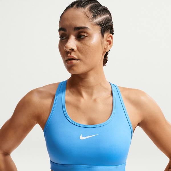 Nike Swoosh Sports Bra - University Blue/White