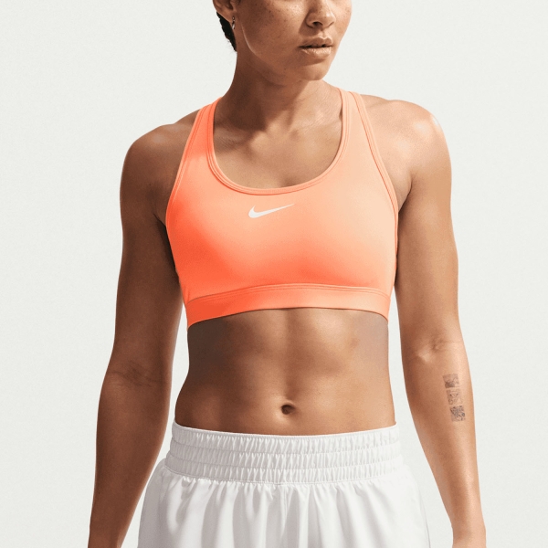Women's Sports Bra Nike Swoosh Sports Bra  Orange Pulse/White DX6821852