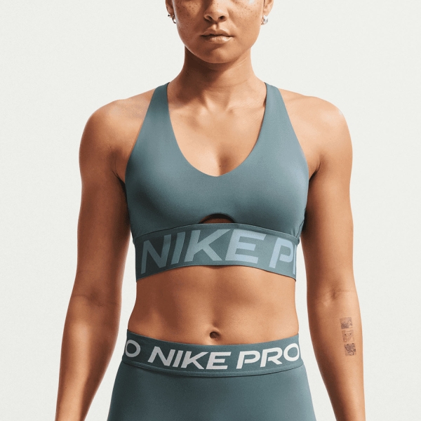 Women's Sports Bra Nike Pro Sculpt Sports Bra  Mineral Slate/Denim Turquoise/White IB9896382