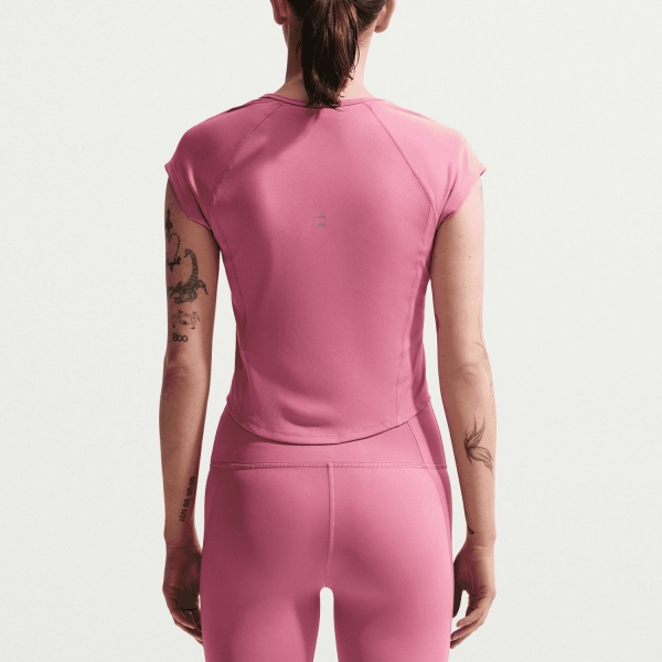 Nike Tempo Swoosh Dri-FIT T-Shirt - Peony/Photon Dust/Reflective Silver/White