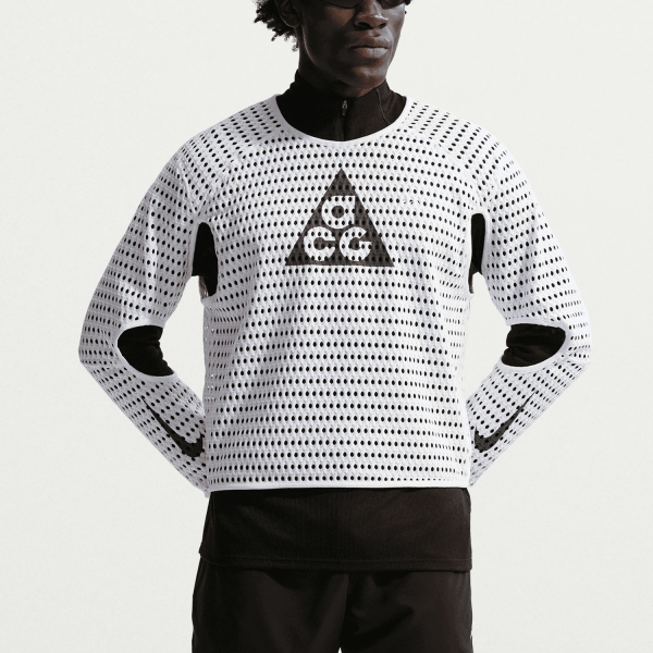 Men's Long Sleeve Trail Running Nike ACG Radical AirFlow NXT Shirt  White/Anthracite IQ5848100