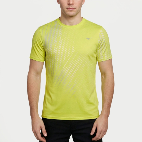 Men's Running T-Shirt Mizuno Core Graphic TShirt  Lightning Yellow J2GAD00743