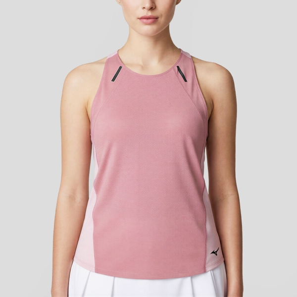 Women's Running Tank Mizuno Active DryAeroFlow Tank  Rose Elegance J2GAD21265
