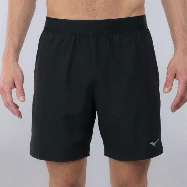 Men's Running Shorts Mizuno Core Logo 7.5in Shorts  Black J2GBD00809