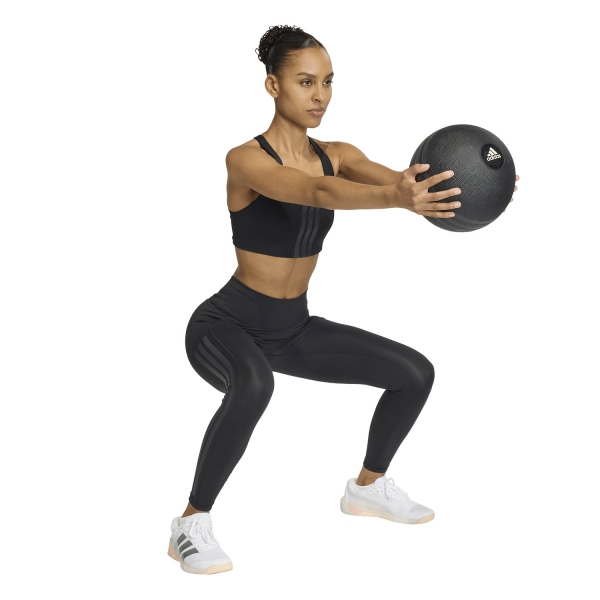 adidas Optime Workout 3 Stripes Sujetador Deportivo - Black
