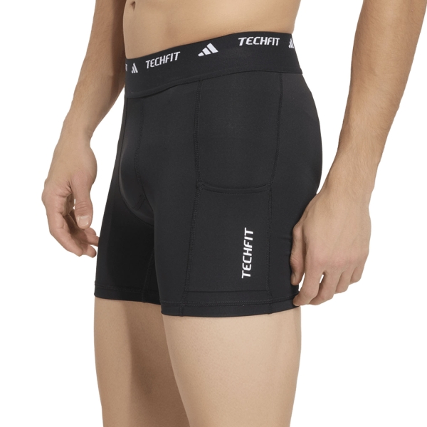 Men's Underwear Tights adidas TechFIT Hybrid Short Tights  Black KG18227in
