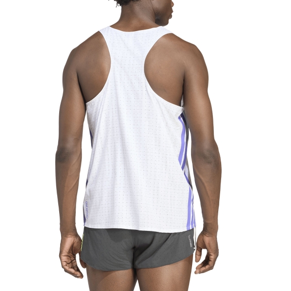adidas ADIZERO Tank - White/Solar Purple