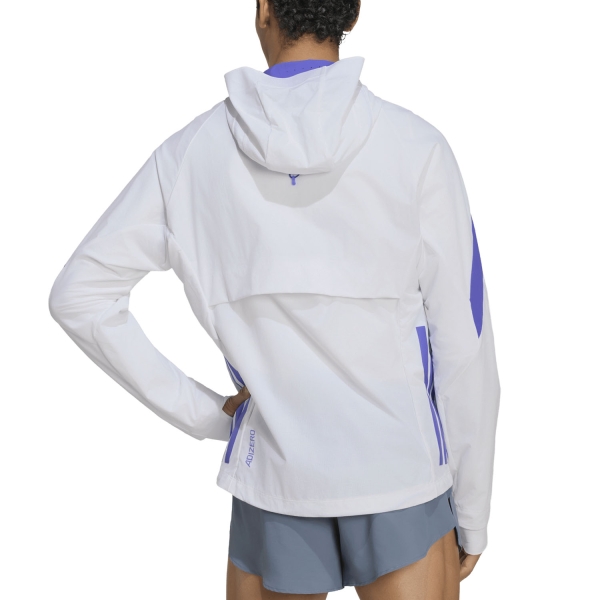 adidas ADIZERO Logo Jacket - White/Solar Purple