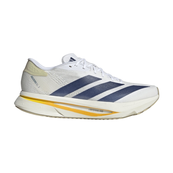 Men's Performance Running Shoes adidas ADIZERO SL 2  FTWR White/Dark Blue/Dual Yellow KH8850