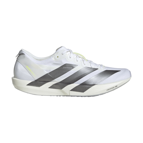 Men's Performance Running Shoes adidas ADIZERO Adios 9  FTWR White/Iron Metallic/Solar Yellow KH8894