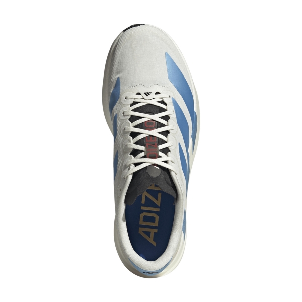 adidas ADIZERO Evo SL WOVEN - Off White/Light Blue/Bright Red