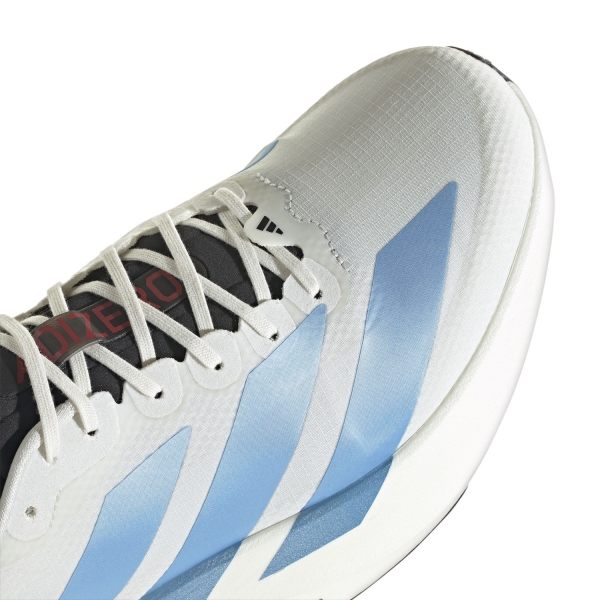 adidas ADIZERO Evo SL WOVEN - Off White/Light Blue/Bright Red