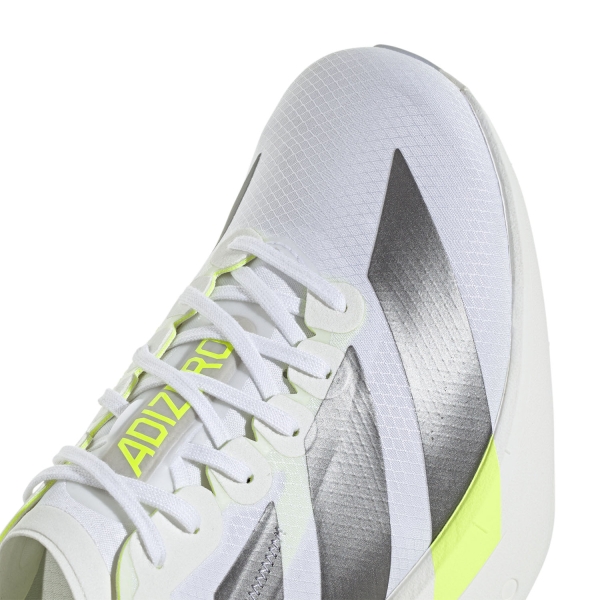 adidas ADIZERO adios Pro 4 - FTWR White/Iron Metallic/Solar Yellow