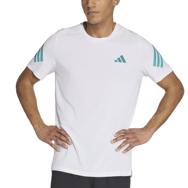 Men's Running T-Shirt adidas adi365 CLIMACOOL Iconic TShirt  White/Black/Equipment Green KR3049