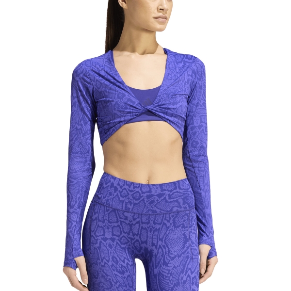 Women's Fitness & Training Tank adidas Primelift Snake Top  Solar Purple/Pure Purple KT4022