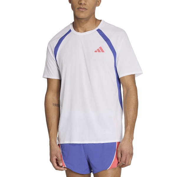  adidas ADIZERO Archive TShirt  White/Dual Indigo KT4862