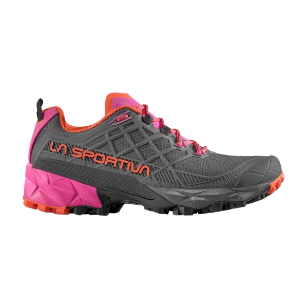Women's Outdoor Shoes La Sportiva Akyra II  Carbon/Cherry Tomato ZFHS081G00R22