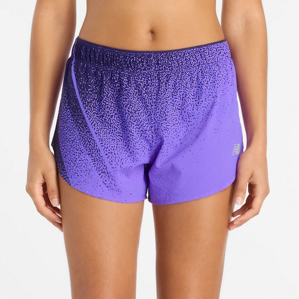 Women's Running Shorts New Balance RC Ultra Light Printed 3in Shorts  Electric Purple WB61R51KEPU