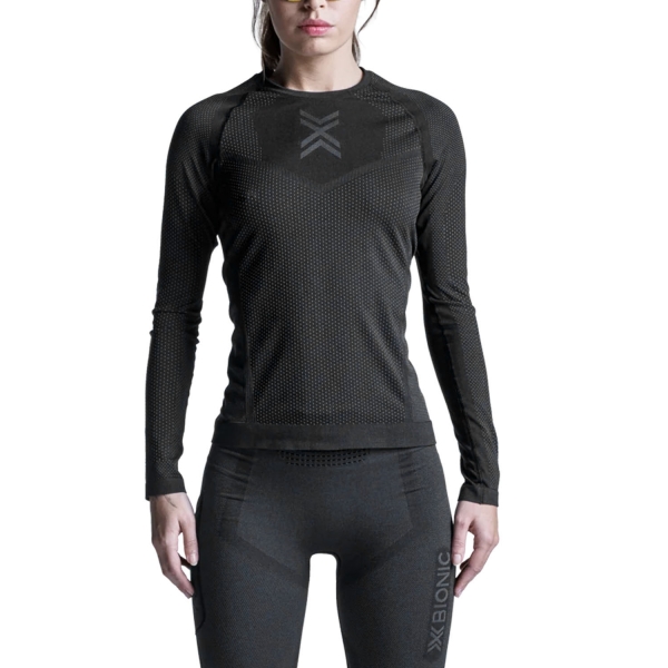 Women's Running Shirt XBionic Xceed Run Shirt  X Black/Rhino Grey R106W25WB130
