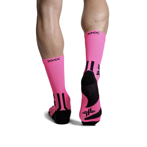 X-Bionic Run Discover Crew Calcetines - Fluo Pink/X Black