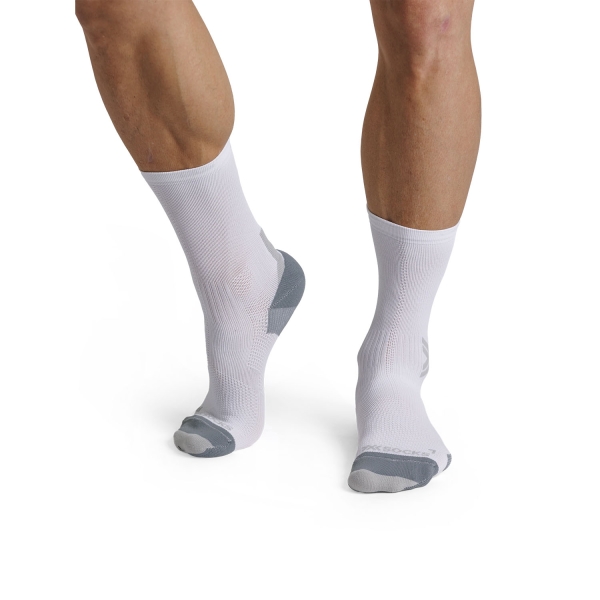 X-Bionic Run Discover Crew Socks - Arctic White/Pearl Grey
