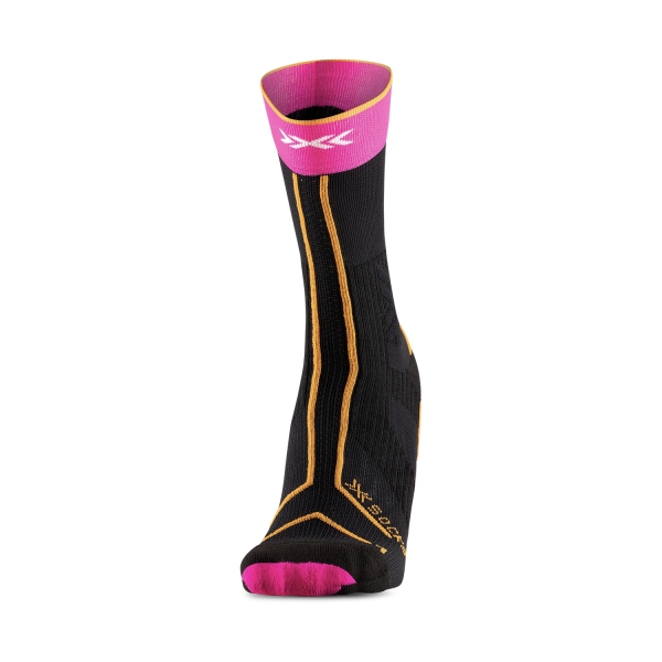 Socks XBionic TerraSkin Expert Crew Socks  X Black/Fluo Pink/Blazing Orange RQXTS25MB127