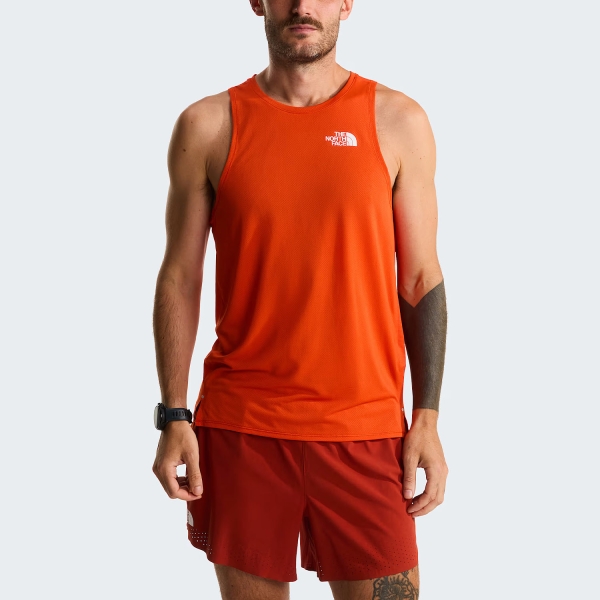 Men's Trail Running Tank Tops & Vests The North Face Summit High Tank  Lava Red NF0A89B6G6L