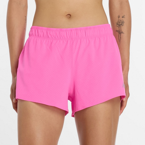 Women's Running Shorts New Balance Run Speciality 3in Shorts  Pink Heat WS41286AAB
