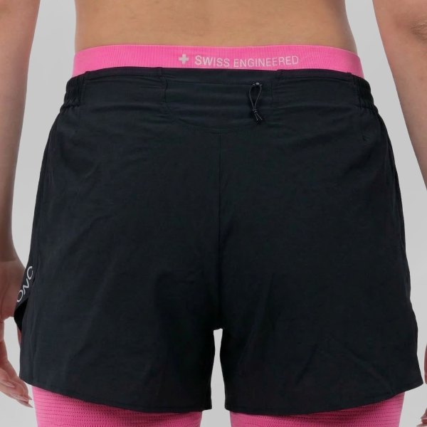 X-Bionic Effektor 2 in 1 5.5in Pantaloncini - X Black/Neo Pink