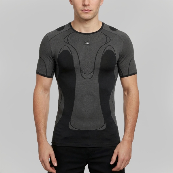 Men's  Short Sleeve Trail Running Shirts XBionic Xceed Run Perform TShirt  X Black/X White R2BBS26MB124