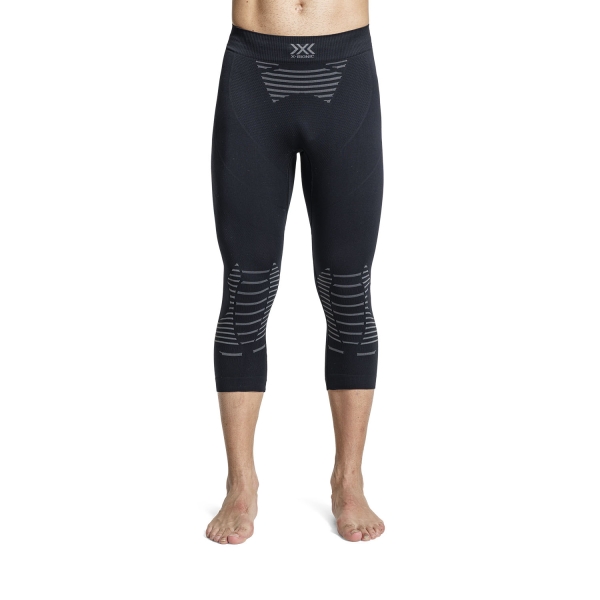 Men's Underwear Tights XBionic Invent 4.0 3/4 Tights  Black/Charcoal YP07W19MB036