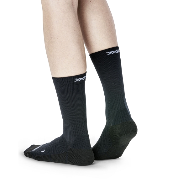 X-Bionic Core Sport Crew Socks - Opal Black/Arctic White